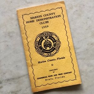 Vintage 1959 MARION COUNTY HOME DEMONSTRATION CLUBS Booklet